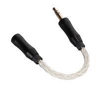 Luqeeg 2.5mm to 3.5mm Adapter, Single Crystal Copper Core Gold Plated Connector, High Resolution Adapter with Reduced Stethoscope Effect, Compatible with Headphones & (Silver)
