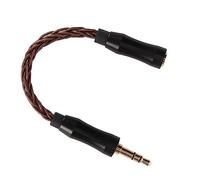 Luqeeg 2.5mm to 3.5mm Adapter, Single Crystal Copper Core Gold Plated Connector, High Resolution Adapter with Reduced Stethoscope Effect, Compatible with Headphones & (Bronze)
