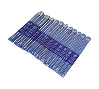 Luqeeg 22pcs Knitting Needles Set, 25cm Stainless Steel Glossy Metal Knitting Needles For Knitted Socks, Scarves, Gloves