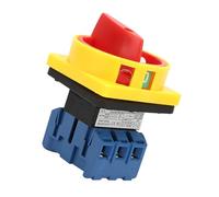 Luqeeg 25A 32A Load Circuit Breaker Switch 3 Pole Cam Switch 440V 3 Phase ON OFF Power with Finger Protection, Ideal for Machine Tools Machinery Chemicals Textiles (32A)