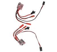 Luqeeg 30A Brushed ESC Electronic Speed Controller, With Brake, Forward Backward Brake Function for RC Car, Suitable for 4-8V