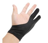 Luqeeg 4 Pack Artist Drawing Glove Right Left Hand 3 Layer Two Finger Smooth Elasticity Digital Art Graphic Tablet Gloves, Say Goodbye to Dirty Hands, Enhances Drawing Experience (M)