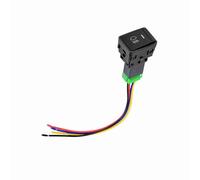 Luqeeg 4 Poles 12V Push Button Switch, Load Resistor LED Indicator Light, Japan Vehicle Push Button with PVC, Long Service Life