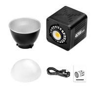 Luqeeg 40W RGB Portable LED Video Light, COB High Brightness 8700Lux 3400mAh Battery Type C PD 65W Fast Charging, COB Video Lamps, Portable Illuminators with Long Battery Life, Ideal