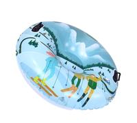 Luqeeg 41.3 Inch Snow Tube, PVC Cold Proof Thickened Inflatable Snow Sled, Ski Ring Winter Toy with Soft Grip Handles & Safety Base, Advance Seal Tube for Outdoor Sledding