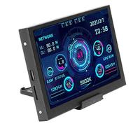 Luqeeg 5 Inch IPS USB Computer Temp Monitor, Multiple Theme PC CPU GPU RAM Data Monitor, Computer Temperature Display Type-C Sub Screen Mini Secondary Screen for Computer Case