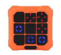 Luqeeg 6 in 1 Handheld Electric Puzzle Game, Portable Digital Board Game, Educational Learning Toy with Silent Mode, Ideal for Kids, Adults & Cognitive Development (Orange)