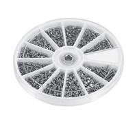 Luqeeg 600pcs Small Screws Nuts Assortment Kit, 12 Sizes Tiny Screws Mini M1 M1.2 .4 .6 Stainless Steel Hardware with Plastic Box, Ideal for Watches Glasses Electronics Repair