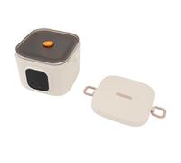 Luqeeg 800ml Large Capacity Electric Lunch Box Food Heater with 14000mAh Battery, Heated Lunch Box, Stainless Steel Leakproof Heated Box Container, Portable Warmer for Car Travel Home