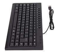 Luqeeg 95 Keys Mini Keyboard, Wired USB Computer Keyboard for Laptop Desktop, with English Arabic Layout, Durable Plastic Construction (Arabic)