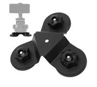 Luqeeg Action Camera Triple Suction Cups Adjustable Car Mount Triple Suction Cup Holder Universal Mount with 7 Powerful Magnetic Parts for Dslr Mirrorless Cameras Phone