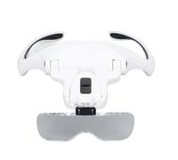 Luqeeg Adjustable Headband Magnifying Glass Magnifier, Rechargeable Head Magnifier Glasses Headset with 2 LED Light, Magnifying Glasses for Eyelash Extensions