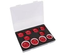 Luqeeg Aluminum Alloy Watch Dies Kit, 10pcs Watch Back Cover Press Tool Dies with Ergonomic Design for Watchmaker