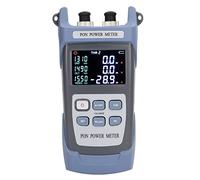 Luqeeg AUA-320A APC Connector Fiber Optical Power Meter, Portable 1310/1490/1550nm PON Optical Power Meter Tester, SM9 125μm PON Power Meter with SC FC Connector and USB Adapter, Auto Calibration