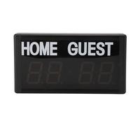 Luqeeg Battery Powered Scoreboard Clock Timer, 1.8in Portable LED Electronic Digital 4 Digit Wall Mount Score Board with Wireless Button Remote Control for Games Basketball Tennis