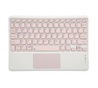 Luqeeg Bluetooth Keyboard With Touchpad, 78 Keys Ultra Slim Silent Portable Wireless Keyboard, Ergonomic Chocolate Keycaps, 150H Ultra Long Standby for Smart Phones Tablets Laptops (Pink)