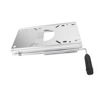 Luqeeg Boat Seat Mount, 5.3x5.3 Inch 14cm Sliding Range Aluminum Alloy Material Clamp On Boat Seats with Pre Drilled Hole Pattern Universal Boats Seat Mount Base for Marine Seating