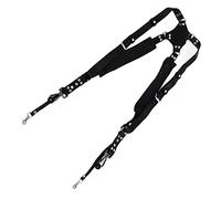 Luqeeg Camera Harness for 2 Cameras, Double Shoulder Strap Harness, Arrow Storage Case Adjustable Dual Tether Strap for DSLR, SLR, for Photographers of All Levels (Black shoulders)