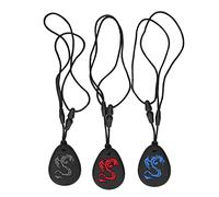 Luqeeg Chew Necklaces, 3Pcs Silicone Baby Oral Motor Aids Chewy Necklace, Food Grade Infants Chewing Toys, Chewable Pendant for Teething Relief, Autism, ADHD, Boys and Girls