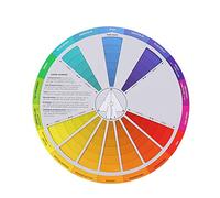 Luqeeg Color Wheel, 9.1in Pigment Color Wheel Mixing Guide Tattoo Paint Artist Pigment Color Wheel Mixing Guide, Tattoo Accessory Palette for Artist and Interior Designers, 23cm Diameter
