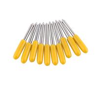 Luqeeg Cutter Blades 10pcs, Cemented Carbide Plotter Cutting Blades 30° 45° 60° with Protective Caps, Ideal for Cutting Plotters (30°)