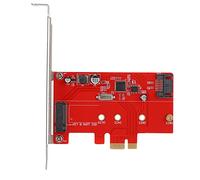 Luqeeg Desktop PCI-E to M.2 SSD Expansion Card, Sata3.0 Solid State Drive Riser Card Adapter with Support Port Multiplication, Hot Swap & Long Short Sheet Iron for Electric Gear