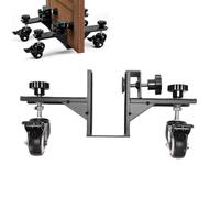 Luqeeg Door Dolly for 1 to 2-3/8 Inch, Adjustable Door Installation Tool Steel Time Saving Liftable Panel Dolly with Wheels Lumber Cart Move Sheetrock Plywood OSB and More