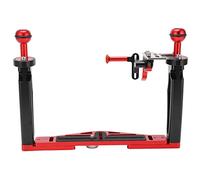 Luqeeg Dual Handle Tray Stabilizer Rig, Aluminum Alloy Underwater Camera Housing Tray with Shutter Trigger Underwater Balance Photography for SLR Cameras Sports Cam Diving Lights