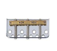 Luqeeg Electric Guitar Bridge 3 Saddle, Zinc Alloy Brass Saddles Vintage Replacement with Compensation Saddles, Ideal for Dual Guitar Parts (Silver)