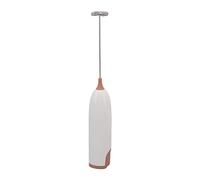 Luqeeg Electric Milk Frother, Handheld Milk Foam Maker with Food Grade 304 Stainless Steel Tip, Ideal for Coffee, Cappuccino & Hot Chocolate, Milkshakes (White Coffee)