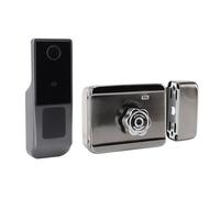 Luqeeg Fingerprint Smart Lock, Keyless Entry Door Lock with Keypad, App Remote Control, Fingerprint, Password, Key, Swipe Card Unlock, Semiconductor Tech, Remote Control