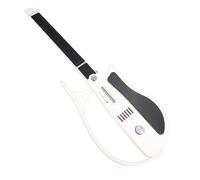 Luqeeg Foldable Portable Electric Guitar, Stringless Smart Guitar, 4000mAh Interactive Learning App Connection and Setting Tuning Function for Beginners Built in Tuner White