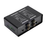 Luqeeg Ground Noise Isolator Hum Eliminator Box, 3 Stage Gain Adjustment Dual Channel Independent Isolation with High Strength Aluminum Alloy, for Recording Studios Film Production