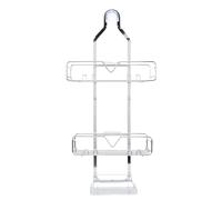 Luqeeg Hanging Shower Caddies, Stainless Steel Integrated Hooks Multi Layer Bathroom Organizer Shelves with Suction Cups, Non Slip Ring, Soap Holder for Towels, Sponge, Razors