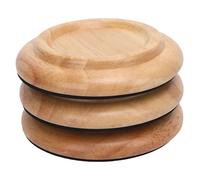 Luqeeg Hardwood Piano Caster Cups, Solid Wood Floor Protectors, Non Slip Foam Base Cups with Shock Proof Pressure Prevention, Ideal for Upright Pianos Universal Fit