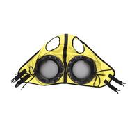 Luqeeg Horse Racing Goggles, Equine Eye Protection with High Elastic Mesh Steel Wire & PU Leather Windproof Sandproof Eye Cover Fly Mask for Training Equipment Yellow