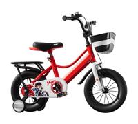 Luqeeg Kids Bike, Thickened Anti-Slip Tires Mini Bike, High Carbon Steel Frame Smooth Bearings Stability on Three Wheels Full Coverage Chain Guard Bicycle for Boy Girls (14 Inch)