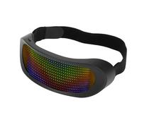 Luqeeg Light Up Glasses, 4 Modes Customizable LED Glasses with APP Control, Full Color Glowing In The Dark for Party, Raves, Festivals, Birthday, Halloween