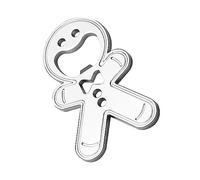 Luqeeg Magnetic Beer Bottle Opener, Cute Gingerbread Man Shape Zinc Alloy Flat Bottle Opener with Magnetic Design, for Bartender Refrigerator Christmas Birthday Gift