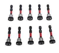 Luqeeg Magnetic Drywall Screw Setter Bit, PH2 Screwdriver Bit with Removable Aluminum Collar for Drywall Installation and Woodworking, High Hardness S2 Alloy Steel, Shock Proof Design