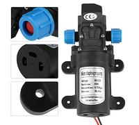 Luqeeg Micro Diaphragm Water Self Priming Pump, 12V DC Low Noise 4L Min Black Wearproof Pump with Quick Connect Terminal 45W, Ideal for RV Yacht