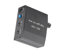 Luqeeg Microphone Amplifier, Mic Audio Amp High Gain 1000X ALC Auto Level Control 3.5mm Interface, Ideal for Phone Recording Headphones Listening