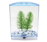 Luqeeg Mini Aquarium Tank, 20x9x14.5cm Transparent Acrylic Breeding Box for Fish, Separate Sick Fish, Protect Small Fish Circulate Air Observe Fish Dirt Groove for Water Exchange (SINGLE)