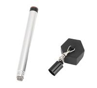 Luqeeg Pool Cue Chalk Holder, 2 in 1 Billiard Accessory with Spikes and Cover, Metal Chalk Pen, Circle Pool Holder, Cue Chalker, Tip Tool for Billiard Stick Tip (Hexagonal)