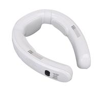 Luqeeg Portable Neck Fan Powerful Cooling & Heating 10000mAh USB Rechargeable Personal Wearable Small Quiet Outdoor Bladeless Mini Camping Fan 3 Speed Lightweight Blow Cold Air (White)