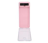 Luqeeg Portable Phone Lock Box with Timer Self Control Timed Phone Jail Locker, Transparent Cover 300mah Battery Timed Lock Box for Sturdy Work College Students Fitness Adhd Gifts (Pink)