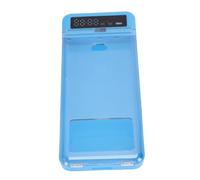 Luqeeg Portable Phone Lock Box with Timer Self Control Timed Phone Jail Locker, Transparent Cover 300mah Battery Timed Lock Box for Sturdy Work College Students Fitness Adhd Gifts (Blue)