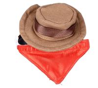 Luqeeg Reptile Cowboy Hat, Pet Bandana, Adjustable Bearded Dragon Costume Hat Accessory Set for Lizard Hamster Small Dog, Halloween Theme, Fun Pet Interaction with Cuteness and Fashion