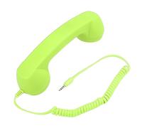 Luqeeg Retro Telephone Handset, Wired One Touch Answer Buttons Handset, Volume Control Sound Switching with 3.5mm Plug & 9 Feet Coiled Cord, Ideal for Smartphones & Computers (Green)