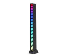 Luqeeg RGB USB Rechargeable Sound Control Light, RGB Light Bar, 4 Brightness 5 Speed Ambient Light Music Atmosphere Lamp, Color Changing Gaming TV Backlight Gaming Lights for Car Home
